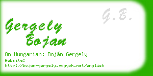 gergely bojan business card